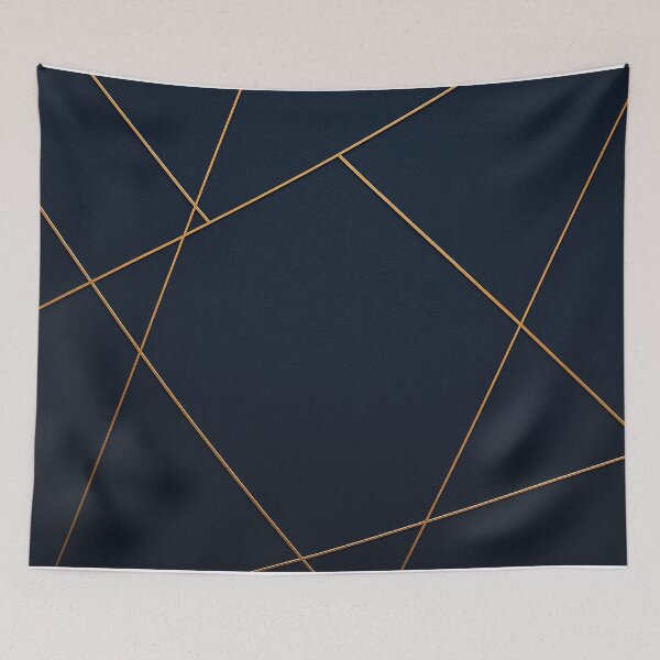 Item preview, Dark navy background with thin gold criss-cross lines designed and sold by SassyArtistry.