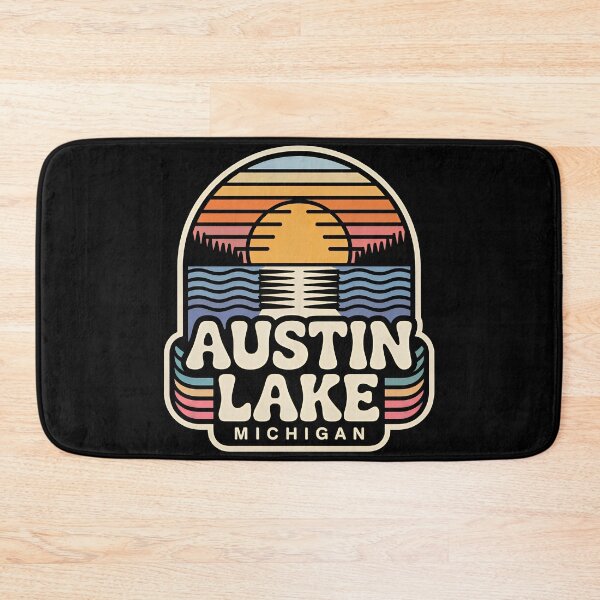 Item preview, Austin Lake, Michigan Retro Sunset designed and sold by TheOldMittenIllustrated.