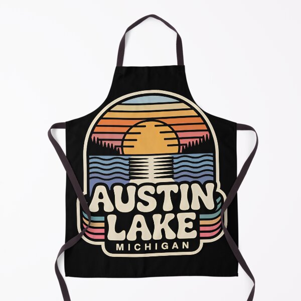 Item preview, Austin Lake, Michigan Retro Sunset designed and sold by TheOldMittenIllustrated.