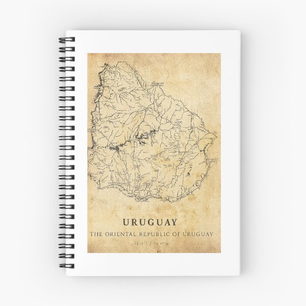 Item preview, Vintage Map of Uruguay – Antique Style Cartography designed and sold by CapyToon.