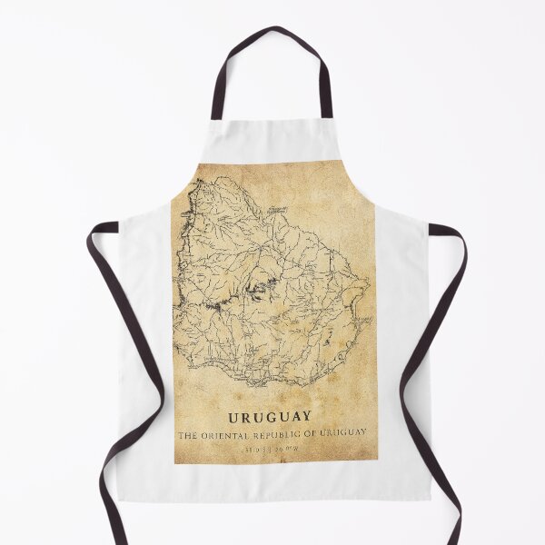 Item preview, Vintage Map of Uruguay – Antique Style Cartography designed and sold by CapyToon.