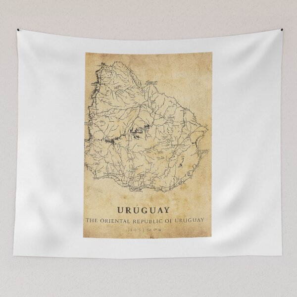 Item preview, Vintage Map of Uruguay – Antique Style Cartography designed and sold by CapyToon.