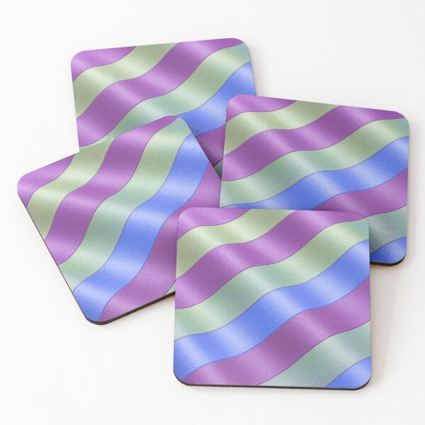 Item preview, Wavy stripes in purple green and blue designed and sold by SassyArtistry.