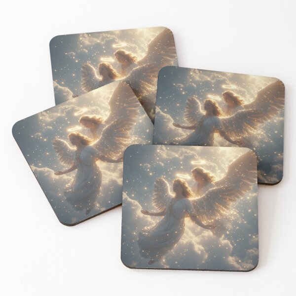 Item preview, “Wings of Light – Guided by Grace & Golden Clouds” designed and sold by NaomiRut.