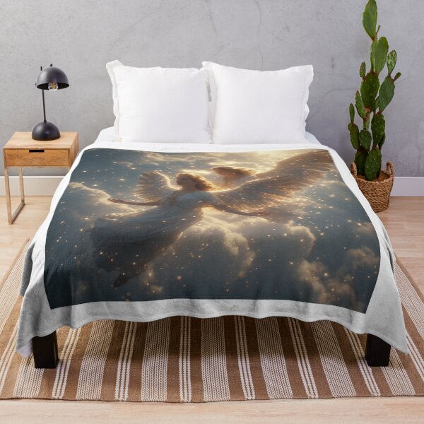 Item preview, “Wings of Light – Guided by Grace & Golden Clouds” designed and sold by NaomiRut.