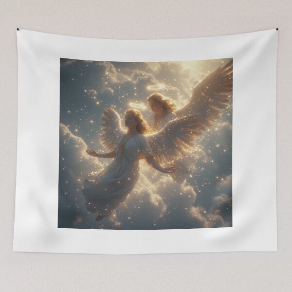 Item preview, “Wings of Light – Guided by Grace & Golden Clouds” designed and sold by NaomiRut.