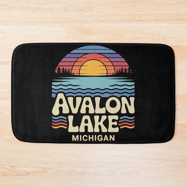 Item preview, Avalon Lake, Michigan Retro Sunset designed and sold by TheOldMittenIllustrated.
