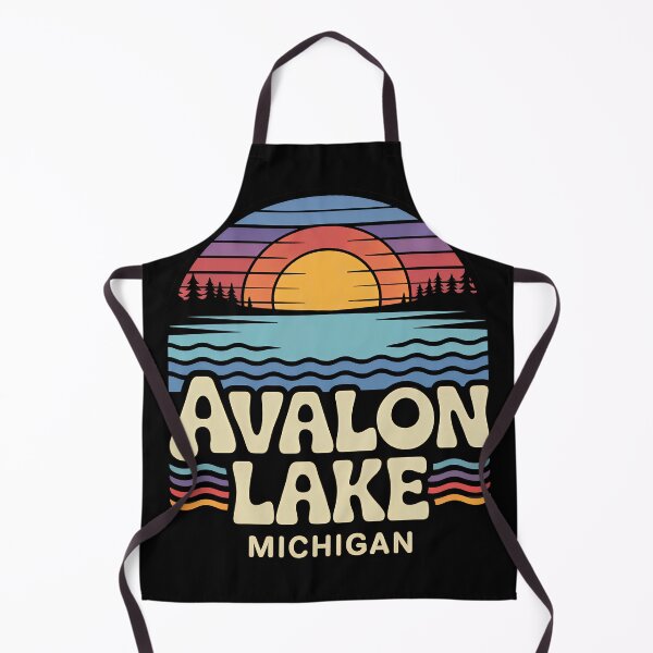 Item preview, Avalon Lake, Michigan Retro Sunset designed and sold by TheOldMittenIllustrated.