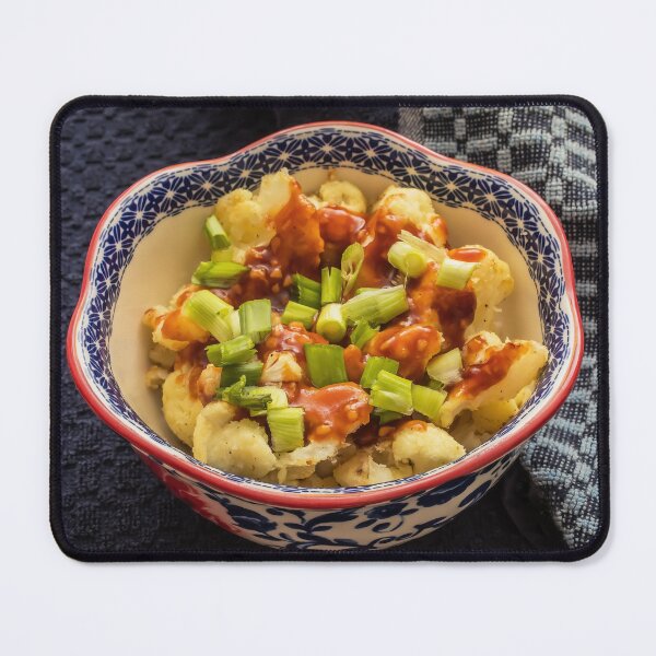 Item preview, Sweet and Sour Cauliflower served over Jasmine Rice, topped with Green Onions designed and sold by LINDA MCKUSICK.