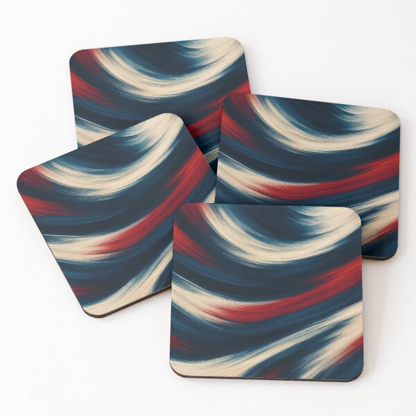 Item preview, Red, navy and cream swirling paint texture designed and sold by SassyArtistry.