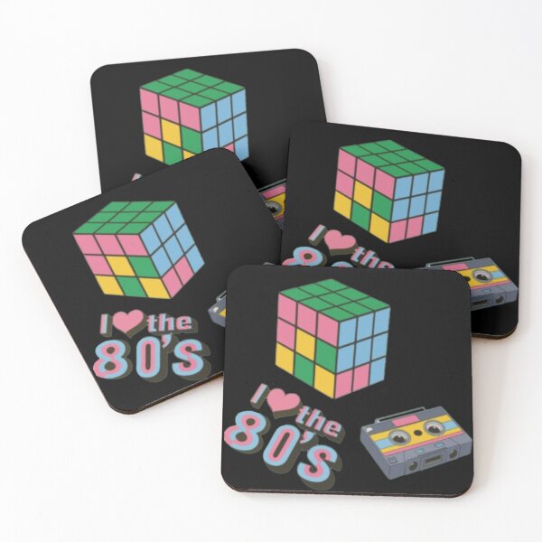 Item preview, Retro 80s Vibes – Rubik’s Cube and Cassette Tape Design designed and sold by szydelkowanika.