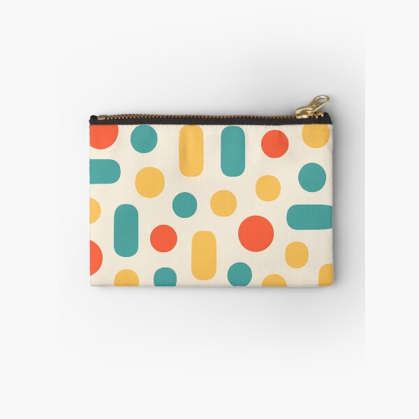 Item preview, Teal, yellow, and red retro dot pattern on cream designed and sold by SassyArtistry.