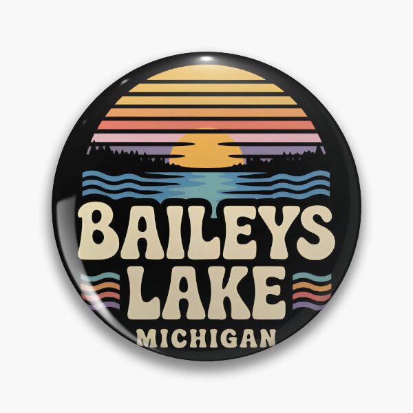 Item preview, Baileys Lake, Michigan Retro Sunset designed and sold by TheOldMittenIllustrated.