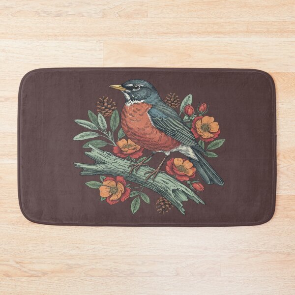 Item preview, Botanical American Robin  designed and sold by BirdsnStuff.