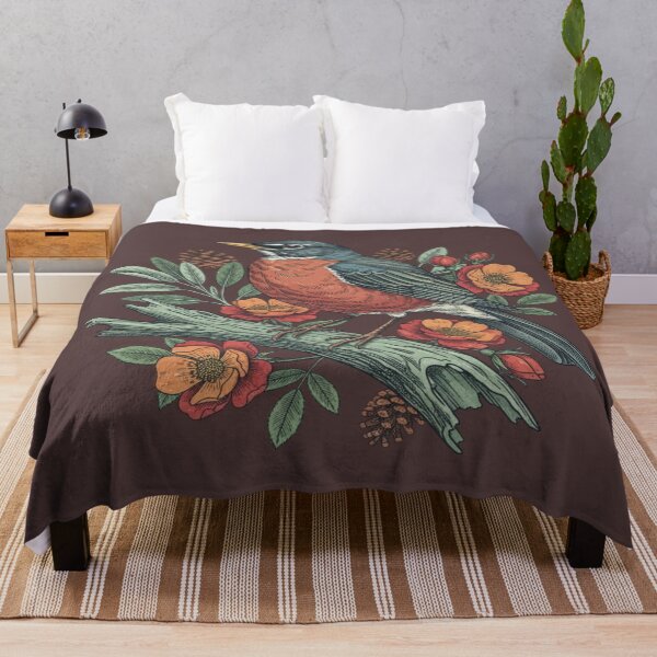 Item preview, Botanical American Robin designed and sold by BirdsnStuff.