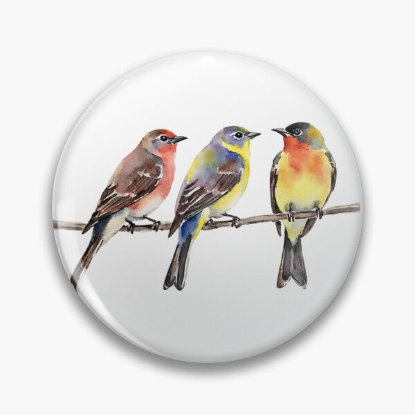 Item preview, Tres pájaros en una rama | Arte digital estilo acuarela designed and sold by Christies  Creations.