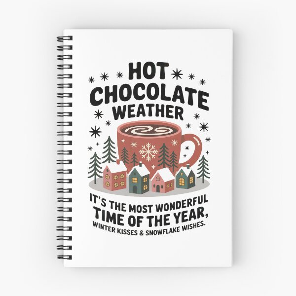 Item preview, Hot Chocolate Weather – Bold Black Text designed and sold by SoftStyleStudio ⭐⭐⭐.