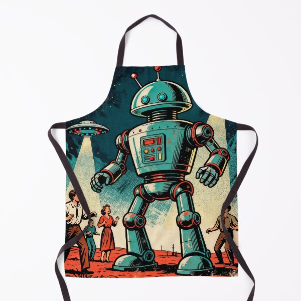 Item preview,  Alien Robot Retro poster  designed and sold by OniricaDesign.