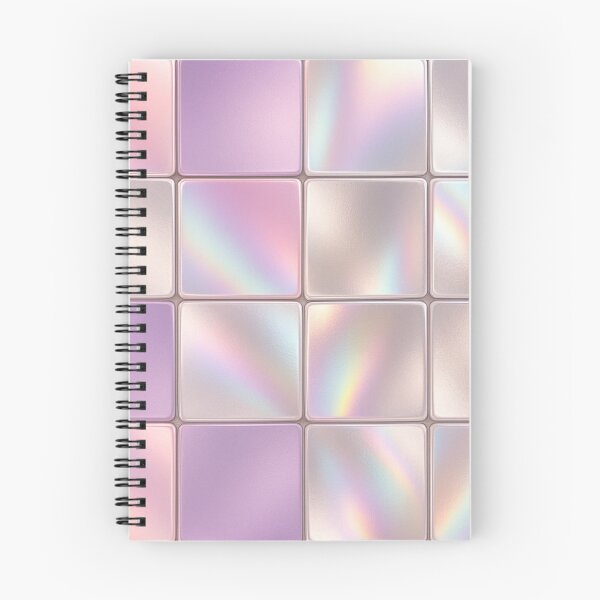 Item preview, Pastel iridescent square tiles in soft grid layout designed and sold by SassyArtistry.