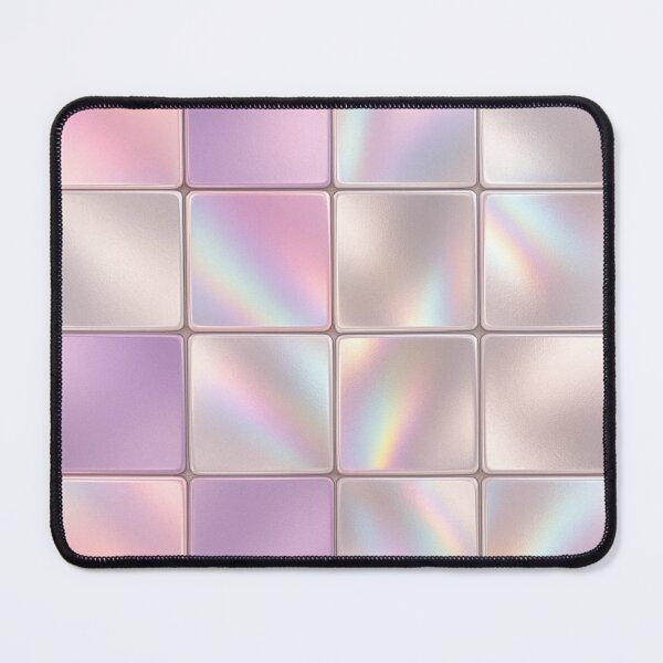 Item preview, Pastel iridescent square tiles in soft grid layout designed and sold by SassyArtistry.