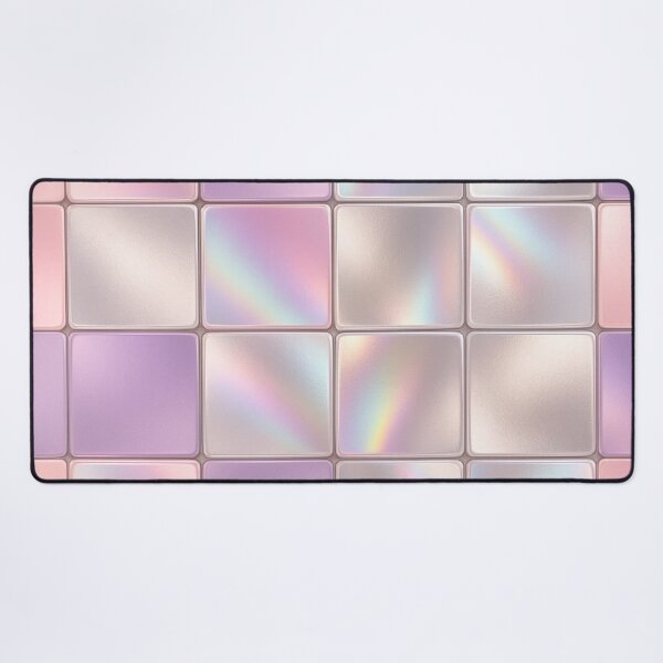Item preview, Pastel iridescent square tiles in soft grid layout designed and sold by SassyArtistry.