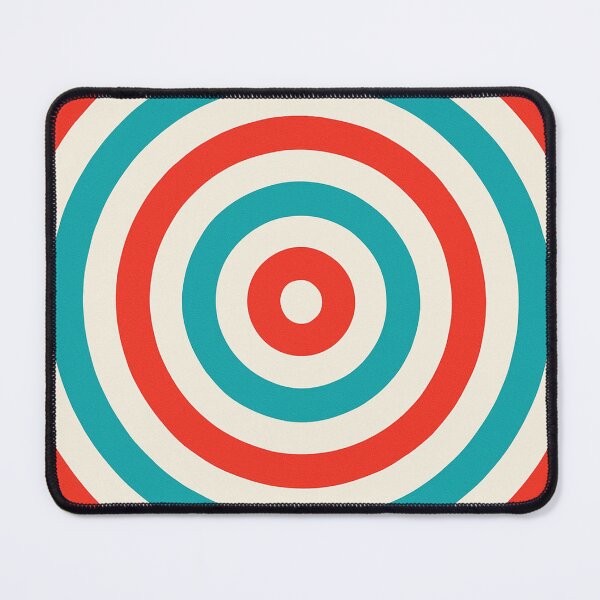 Item preview, Red and teal concentric circle target on cream designed and sold by SassyArtistry.