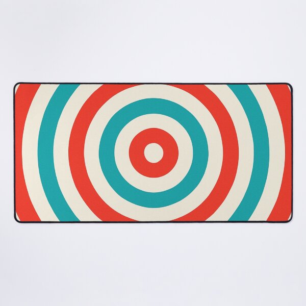 Item preview, Red and teal concentric circle target on cream designed and sold by SassyArtistry.