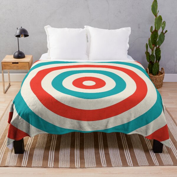 Item preview, Red and teal concentric circle target on cream designed and sold by SassyArtistry.