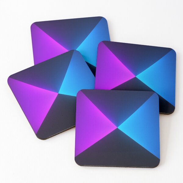 Item preview, Neon blue and purple triangle spotlight on black designed and sold by SassyArtistry.