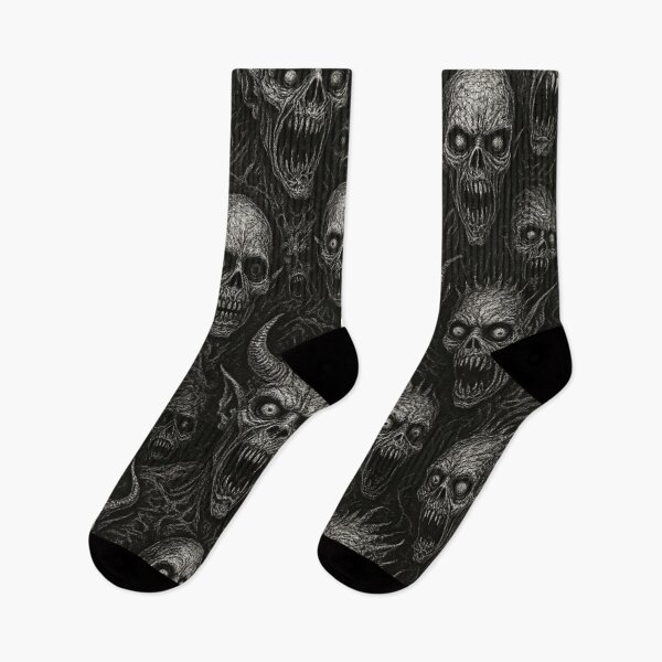 Item preview, Night of the Damned – Black & White Horror All-Over Print designed and sold by getpressedshirt.