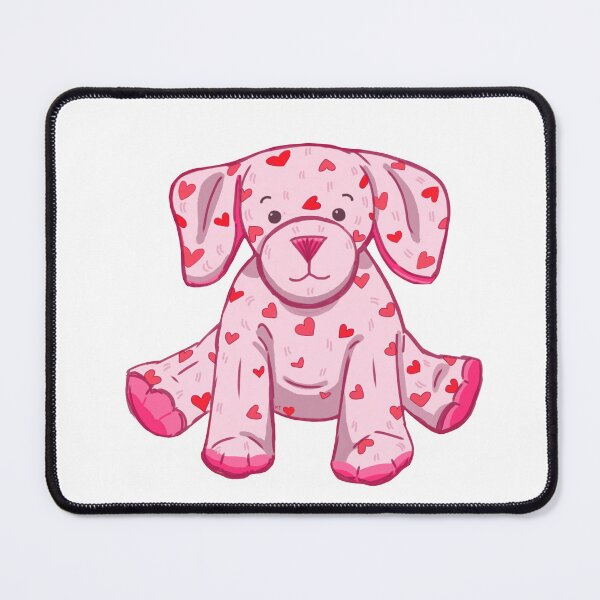 Item preview, Pink Heart Puppy Plushie - Valentines Heart Dog Drawing designed and sold by HuckleberryMags.