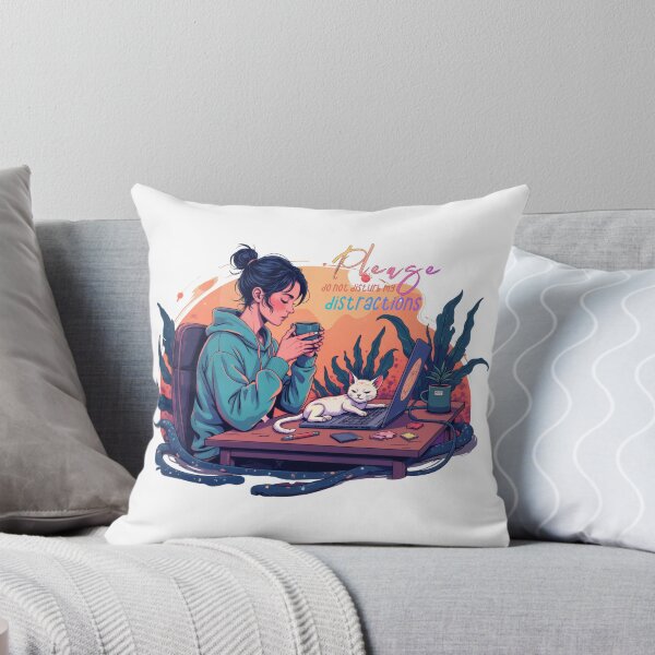 Item preview, WFH Cat Chaos – Please Do Not Disturb My Distractions designed and sold by Grin-and-Gear.