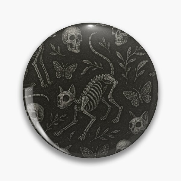 Item preview, Here Kitty Kitty – Gothic Skeleton Cat All-Over Print designed and sold by getpressedshirt.