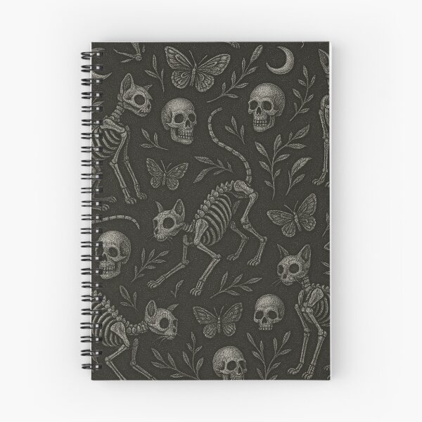 Item preview, Here Kitty Kitty – Gothic Skeleton Cat All-Over Print designed and sold by getpressedshirt.