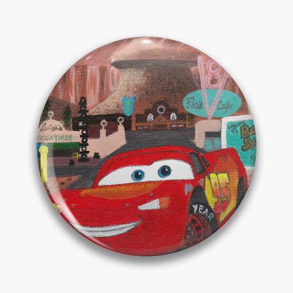 Item preview, Cars: Lightning Mcqueen in Radiator Springs - Acrylic Painting on Canvas by Elli YeLin designed and sold by ElliPhotoandDesign.