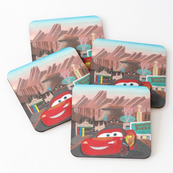 Item preview, Cars: Lightning Mcqueen in Radiator Springs - Acrylic Painting on Canvas by Elli YeLin designed and sold by ElliPhotoandDesign.