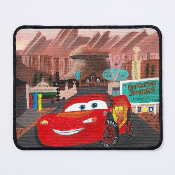 Item preview, Cars: Lightning Mcqueen in Radiator Springs - Acrylic Painting on Canvas by Elli YeLin designed and sold by ElliPhotoandDesign.