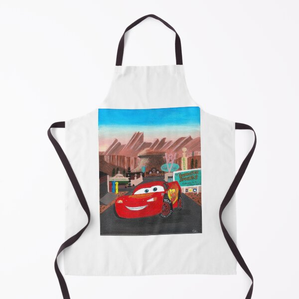 Item preview, Cars: Lightning Mcqueen in Radiator Springs - Acrylic Painting on Canvas by Elli YeLin designed and sold by ElliPhotoandDesign.