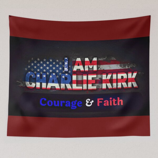 Item preview, I AM CHARLIE KIRK: Courage & Faith (Bold Design) designed and sold by PatriotPrint.