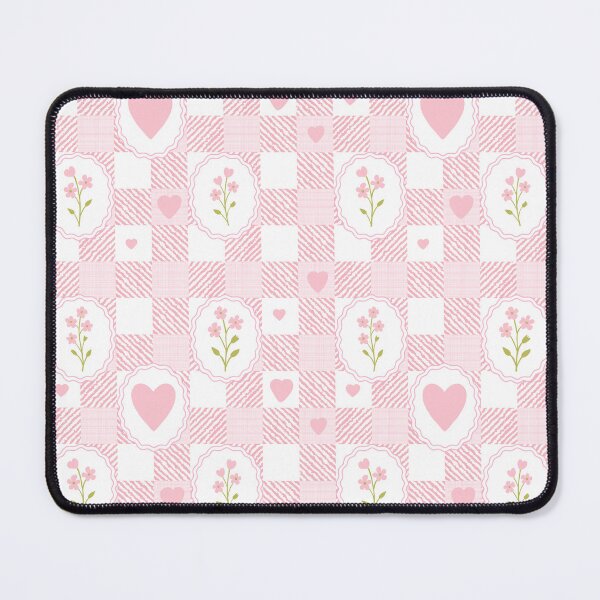 Item preview, Coquette Pink Gingham Floral Heart Pattern – Cottagecore Cute Checker Design designed and sold by MindFulStudios.