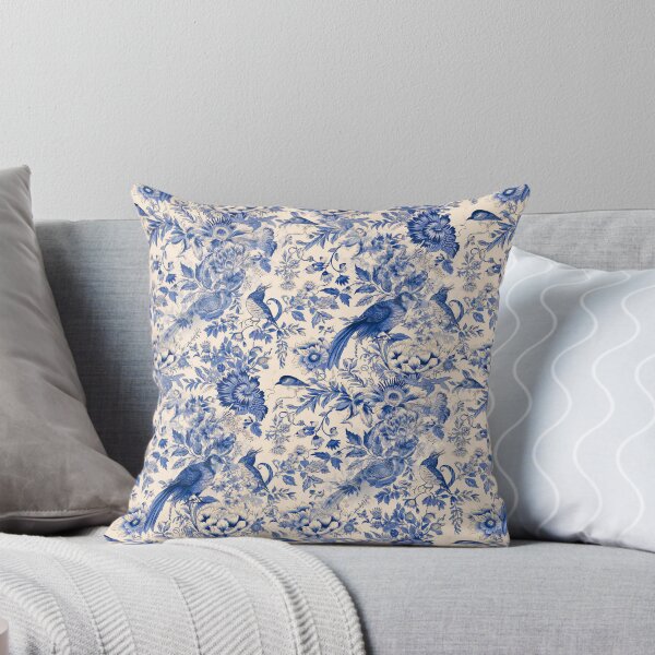 Item preview, Vintage French Blue Toile De Jouy designed and sold by GraphicAllusion.