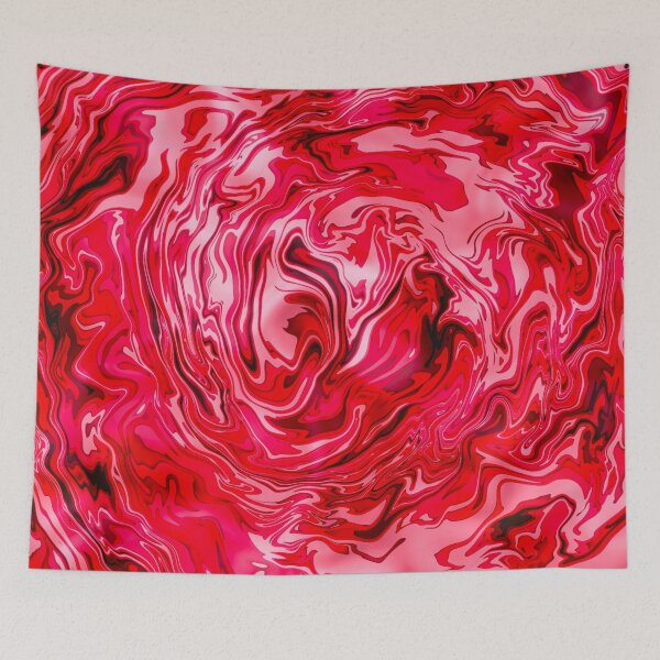 Item preview, Crimson Flow: Abstract Red Liquid Art by Simurg designed and sold by Phoenix Art Studio.