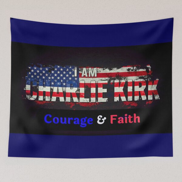 Item preview, I AM CHARLIE KIRK: Courage & Faith' Design (Sleek Design) designed and sold by PatriotPrint.