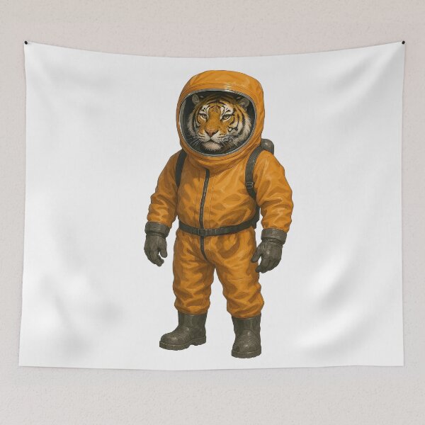 Item preview, Tiger in a Hazmat Level A Suit designed and sold by nikkolaus.