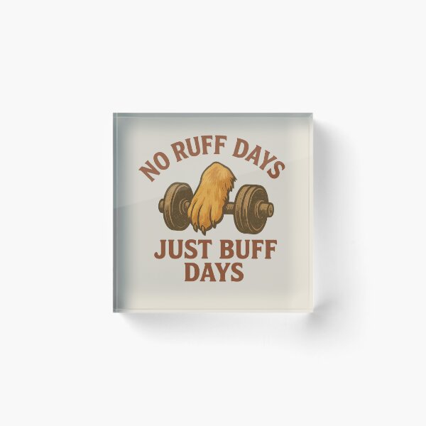 Item preview, No Ruff Days — Just Buff Days | Funny Dog Gym Retro T-Shirt designed and sold by AdelStore.