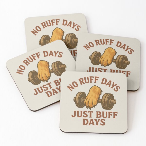 Item preview, No Ruff Days — Just Buff Days | Funny Dog Gym Retro T-Shirt designed and sold by AdelStore.
