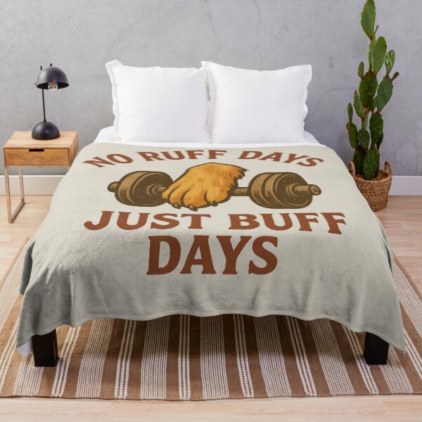 Item preview, No Ruff Days — Just Buff Days | Funny Dog Gym Retro T-Shirt designed and sold by AdelStore.
