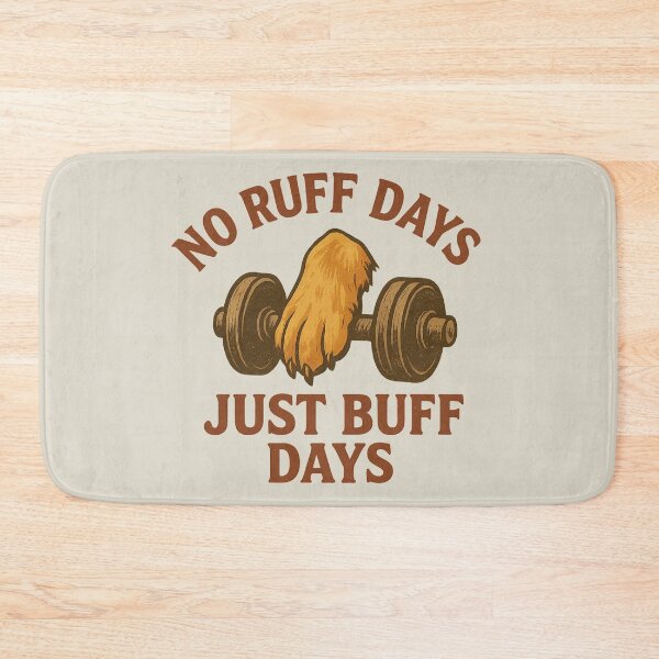 Item preview, No Ruff Days — Just Buff Days | Funny Dog Gym Retro T-Shirt designed and sold by AdelStore.