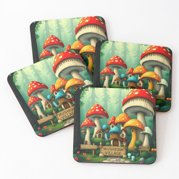Item preview, Giant Mushroom Village designed and sold by CTM ArtStudio.