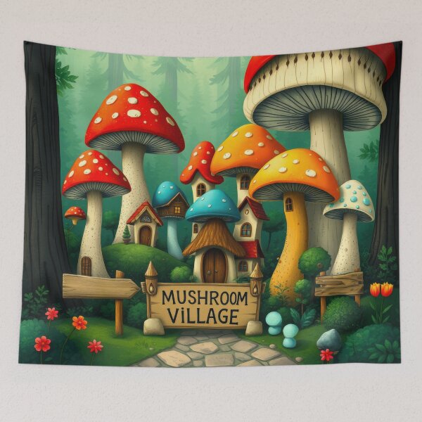 Item preview, Giant Mushroom Village designed and sold by CTM ArtStudio.